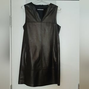 ELIE TAHARI | Black, Leather Dress
